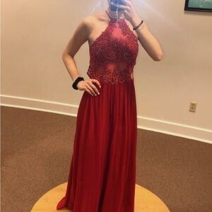 Blondie Nites Red Prom Gown, Size 4